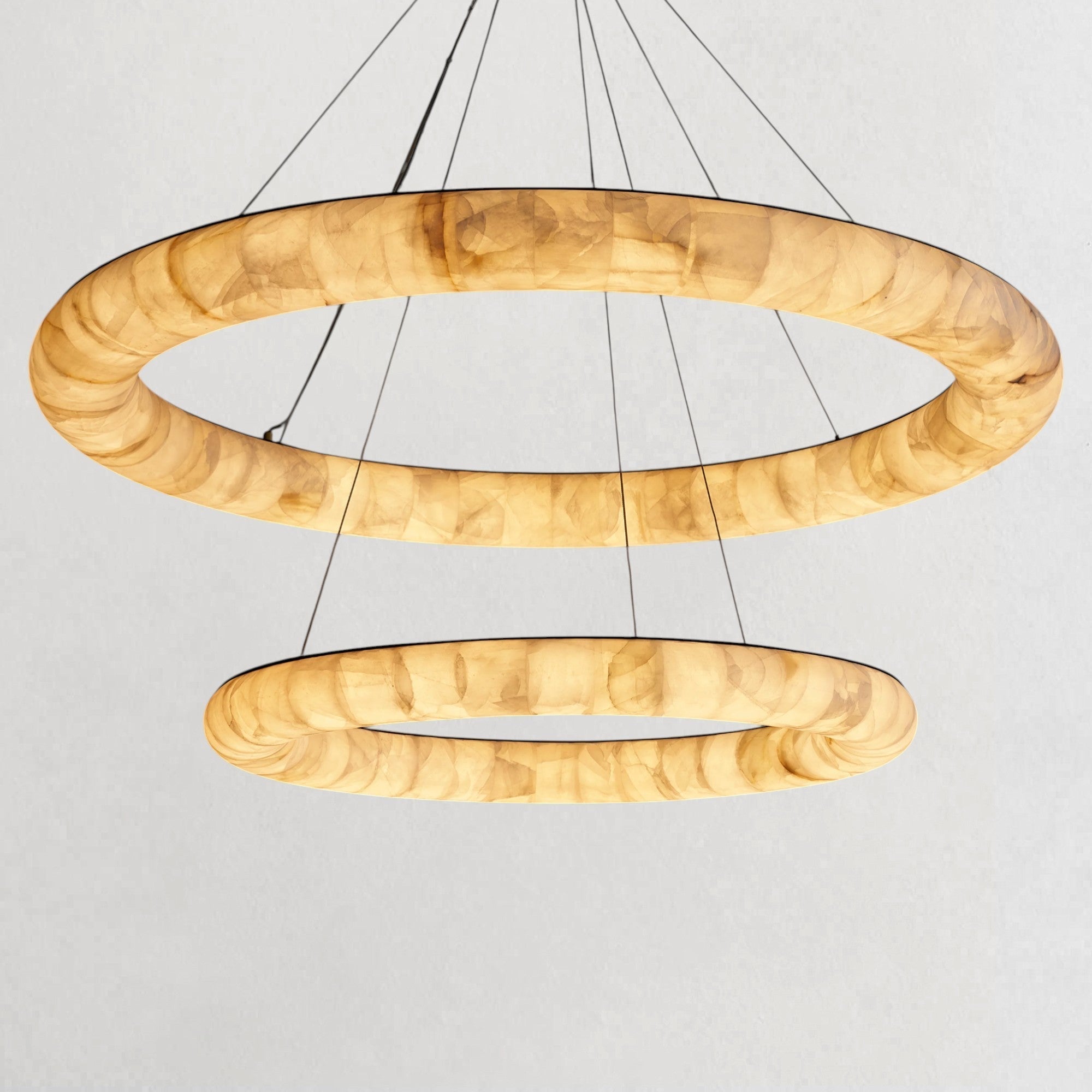 Rivaga Lisse Two - Tiered Round Chandelier - Cyran Lamps