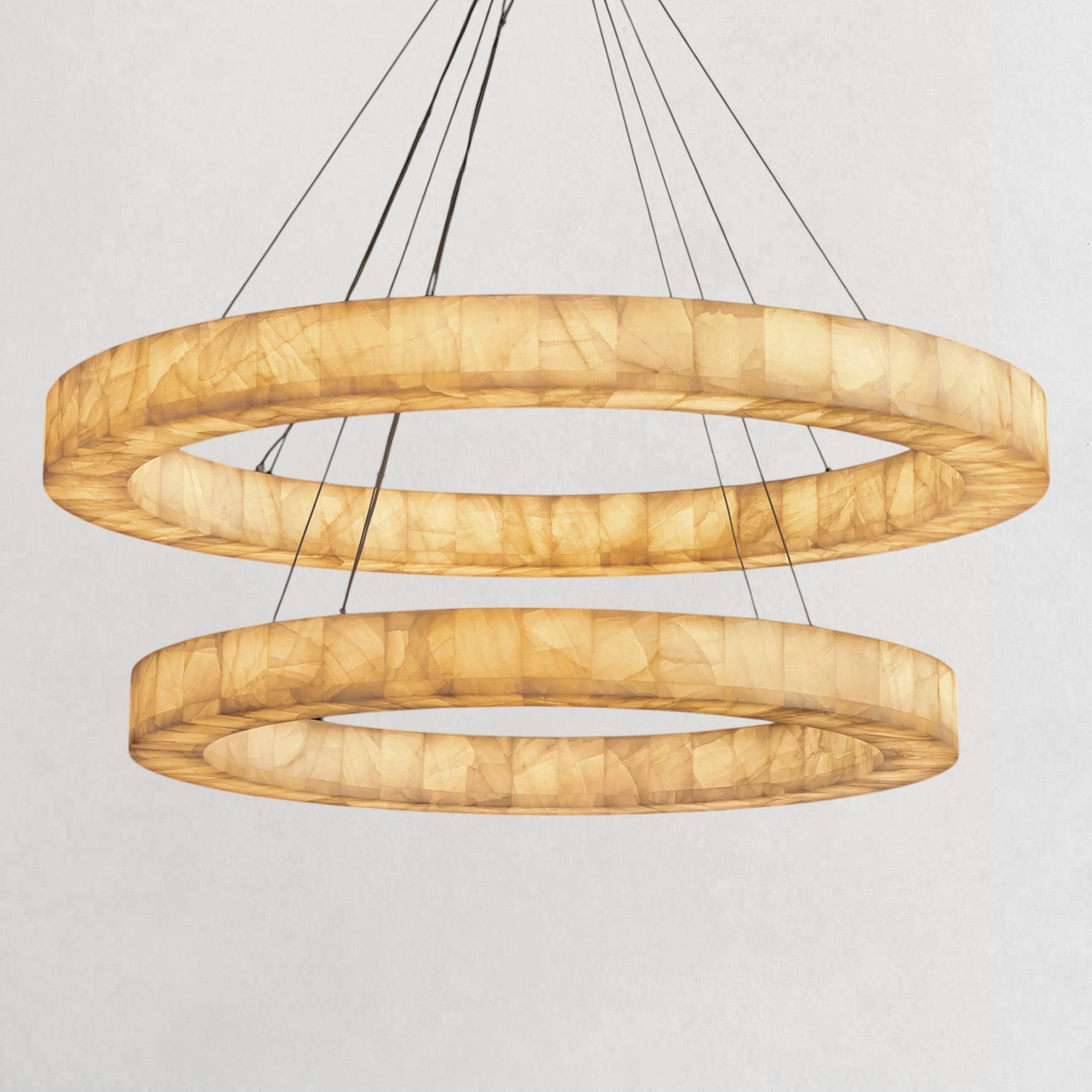 Rivaga Lueur Two - Tier Round Chandelier - Cyran Lamps
