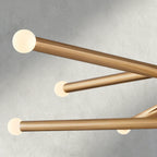 Roasi 10 - Light Mobile Etched Rod Chandelier - Cyran Lamps