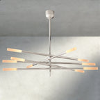 Roasi 10 - Light Mobile Etched Rod Chandelier - Cyran Lamps