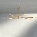 Roasi 8 - Light Mobile Etched Rod Chandelier 65", 80" - Cyran Lamps