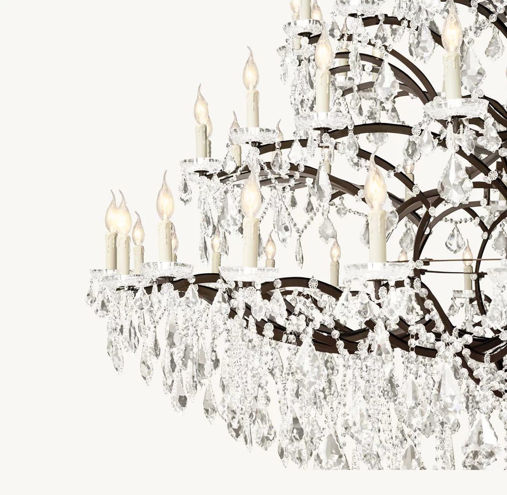 Rococo Revival Crystal Round Chandelier 101" - Cyran Lamps