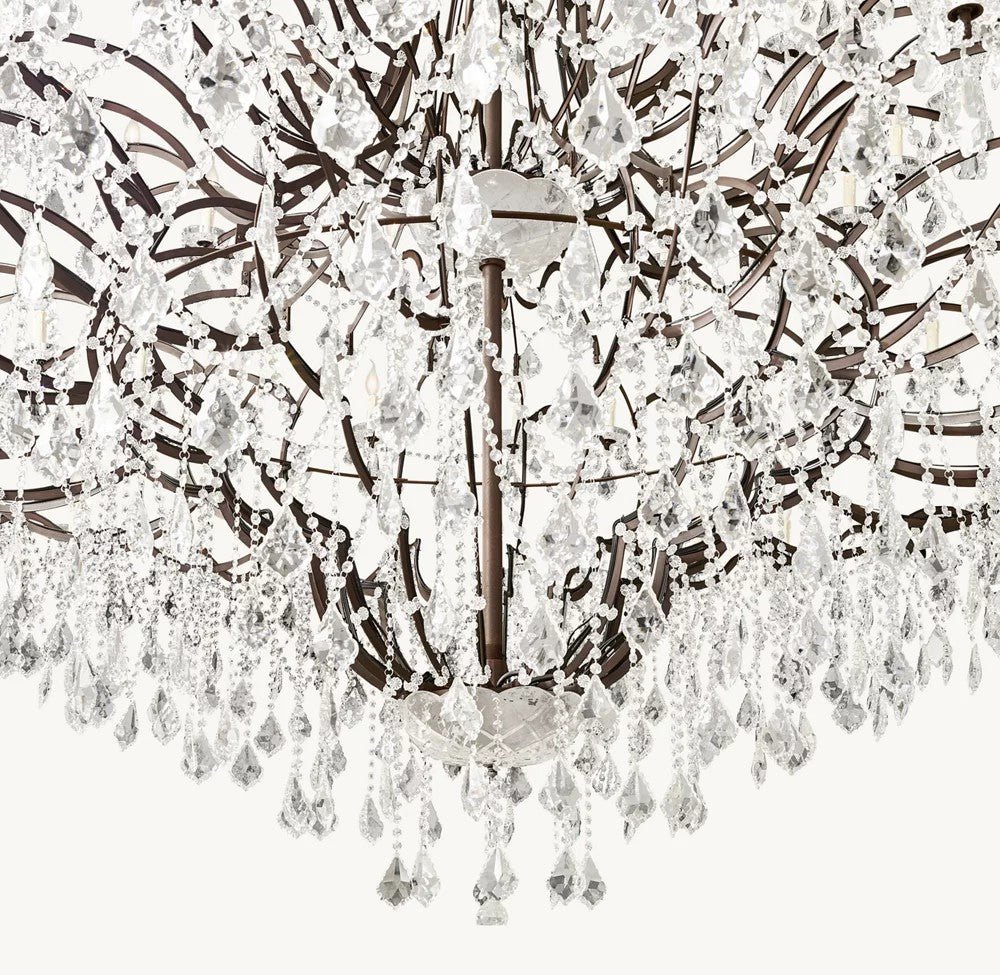 Rococo Revival Crystal Round Chandelier 101" - Cyran Lamps