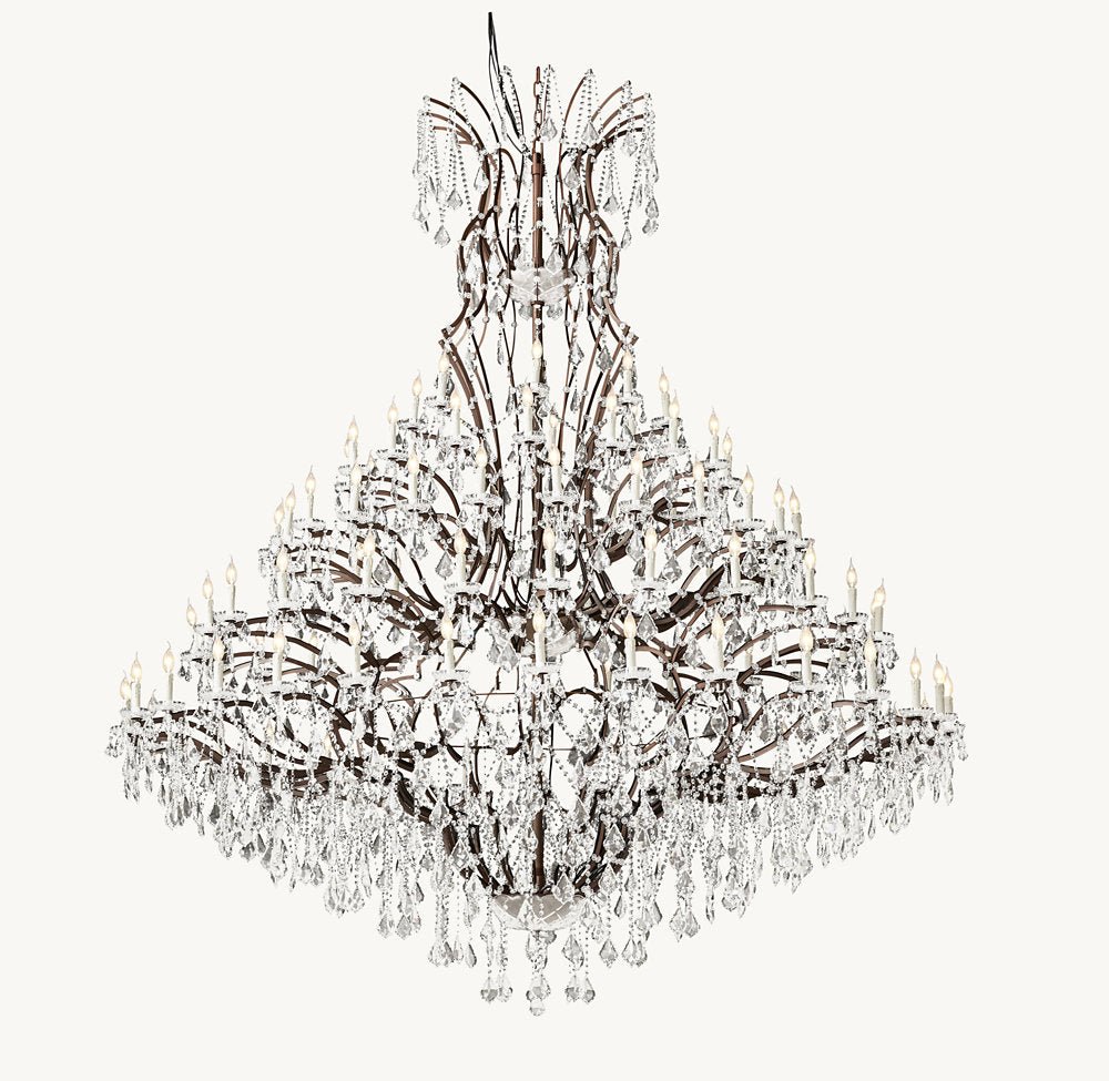 Rococo Revival Crystal Round Chandelier 101" - Cyran Lamps