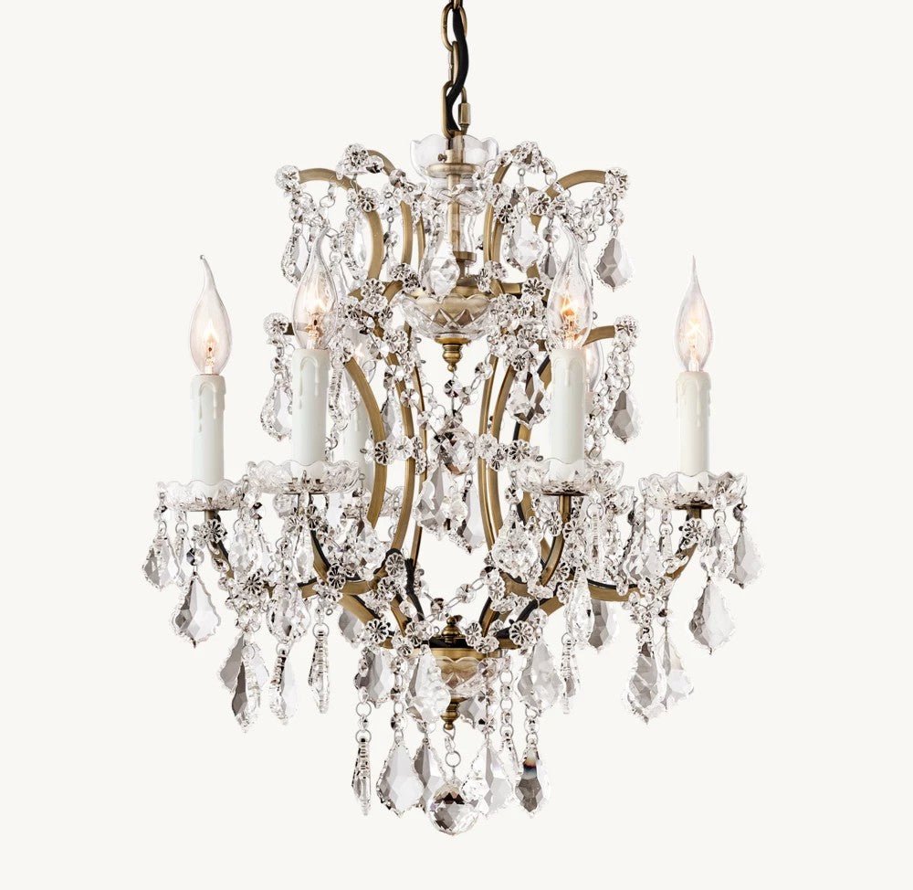 Rococo Revival Crystal Round Chandelier 18" - Cyran Lamps