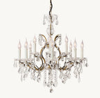 Rococo Revival Crystal Round Chandelier 28" - Cyran Lamps