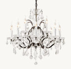 Rococo Revival Crystal Round Chandelier 28" - Cyran Lamps