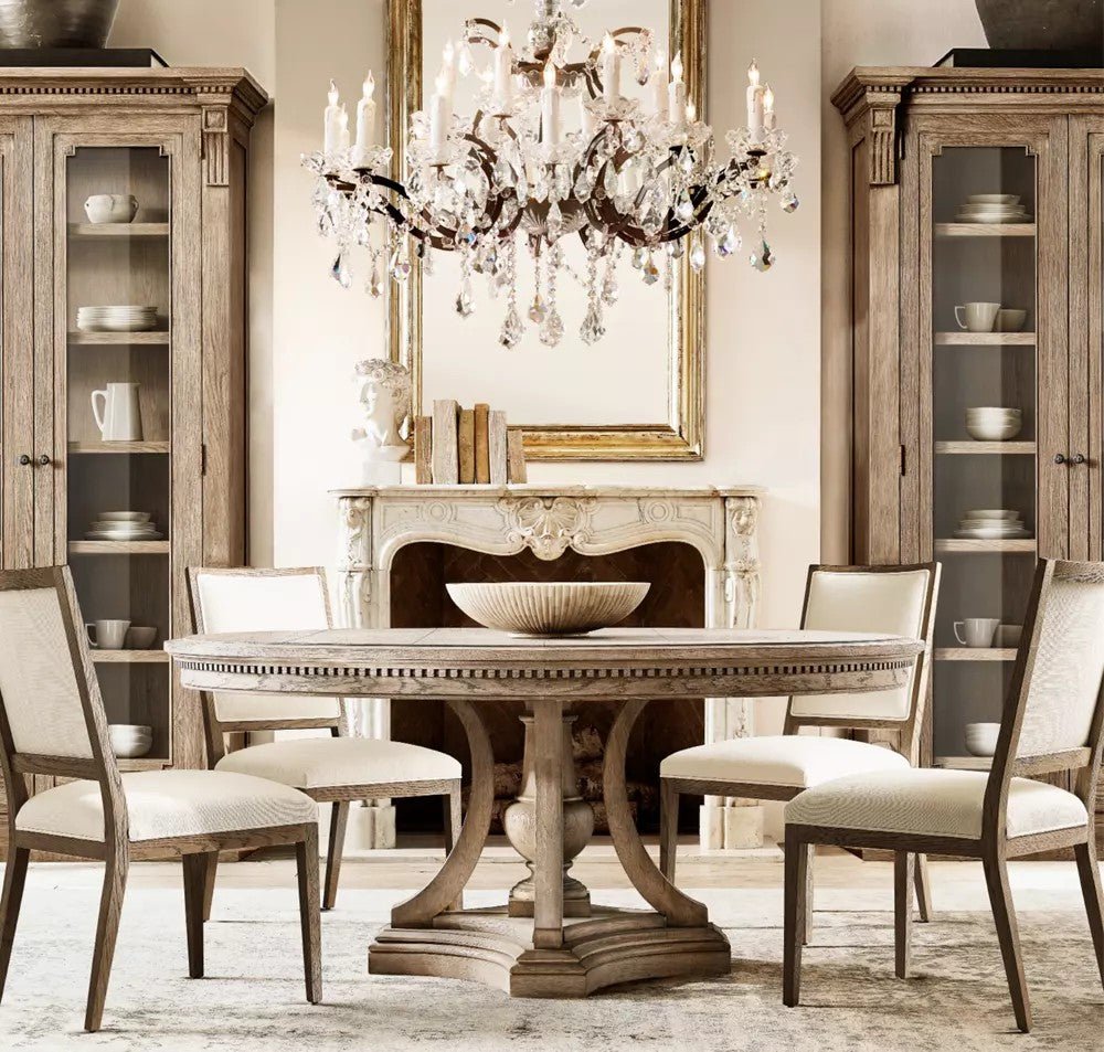 Rococo Revival Crystal Round Chandelier 33" - Cyran Lamps