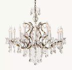 Rococo Revival Crystal Round Chandelier 33" - Cyran Lamps