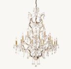 Rococo Revival Crystal Round Chandelier 40" - Cyran Lamps