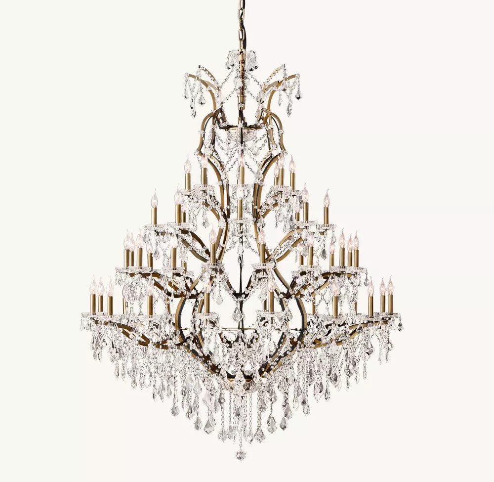 Rococo Revival Crystal Round Chandelier 60" - Cyran Lamps