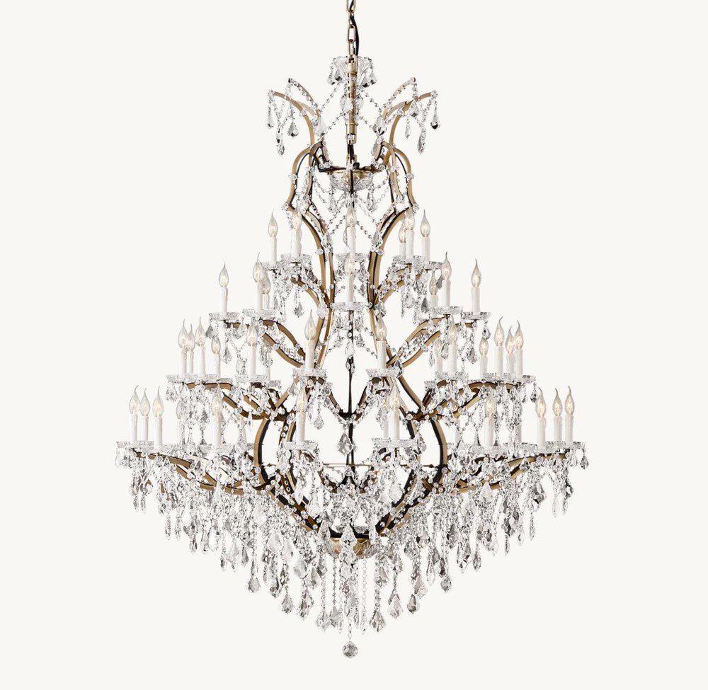 Rococo Revival Crystal Round Chandelier 60" - Cyran Lamps
