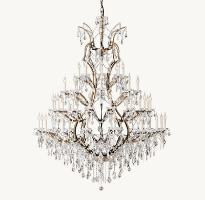 Rococo Revival Crystal Round Chandelier 60" - Cyran Lamps