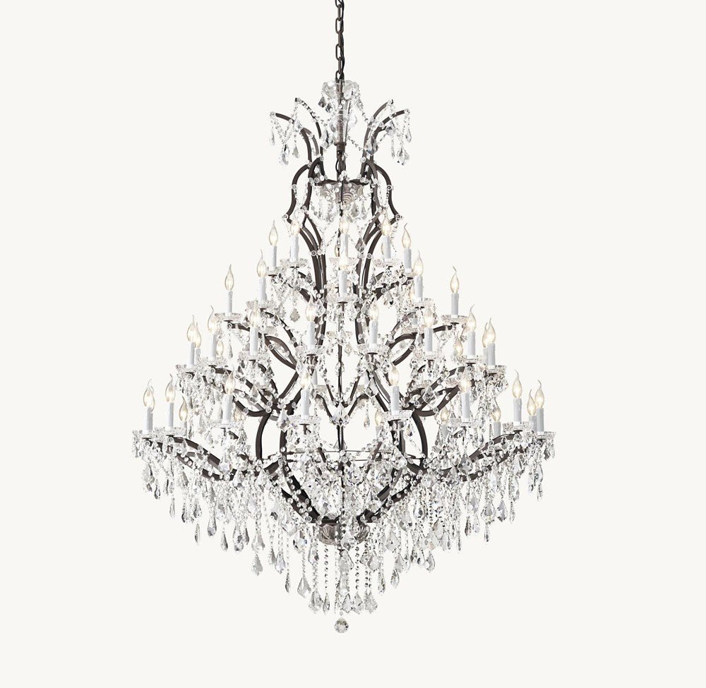 Rococo Revival Crystal Round Chandelier 60" - Cyran Lamps