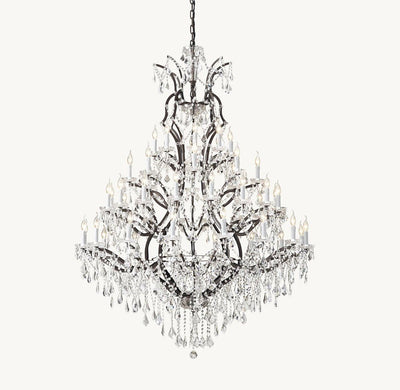 Rococo Revival Crystal Round Chandelier 60" - Cyran Lamps