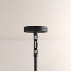 Saige 6 - Light Curved Arm Chandelier with Linen Shades - Cyran Lamps
