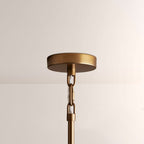 Saige 6 - Light Curved Arm Chandelier with Linen Shades - Cyran Lamps