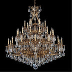 Saphie 35 Light Chandelier Florentine Bronze Heritage Crystal - Cyran Lamps