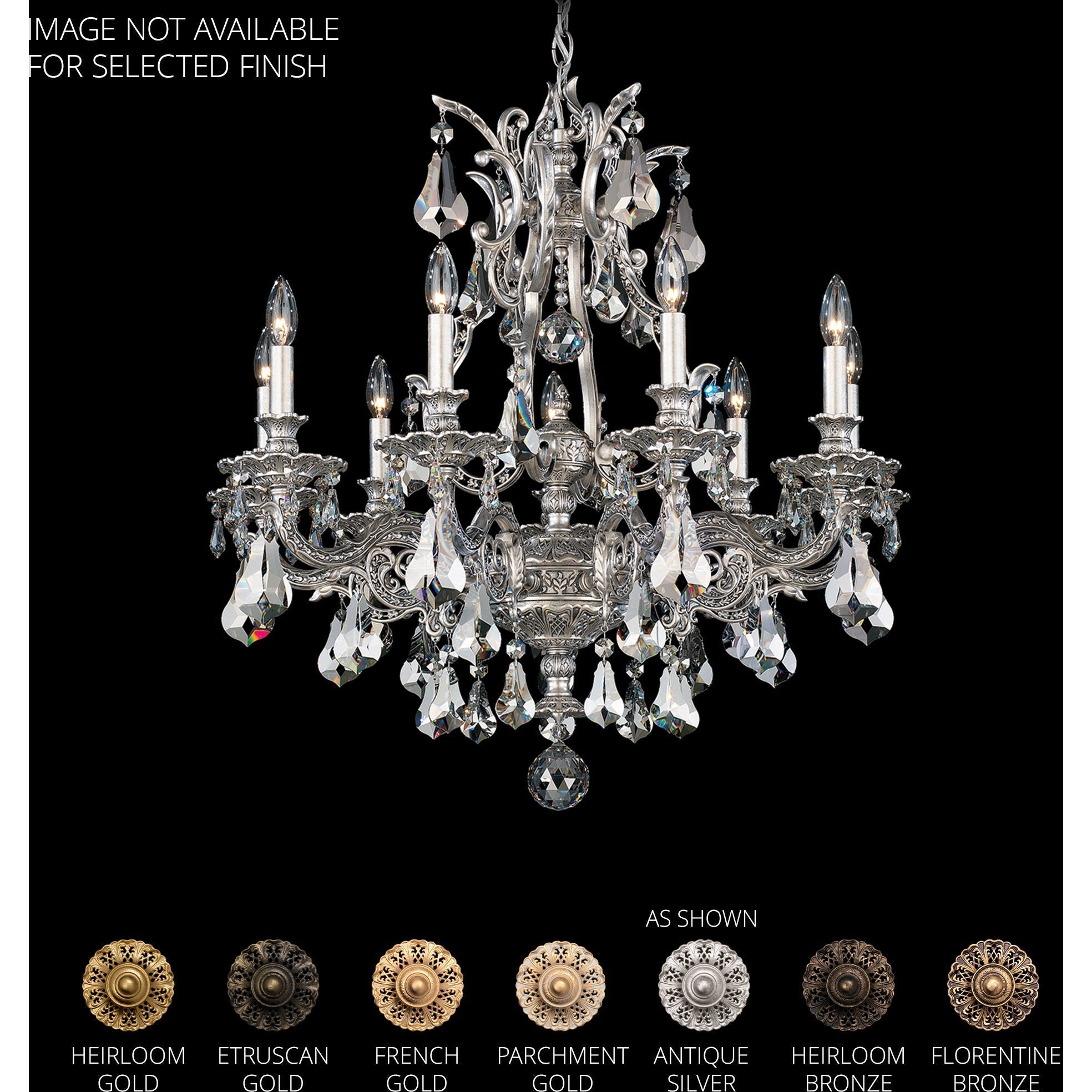 Saphie 9 Light Chandelier Heirloom Bronze Heritage - Cyran Lamps