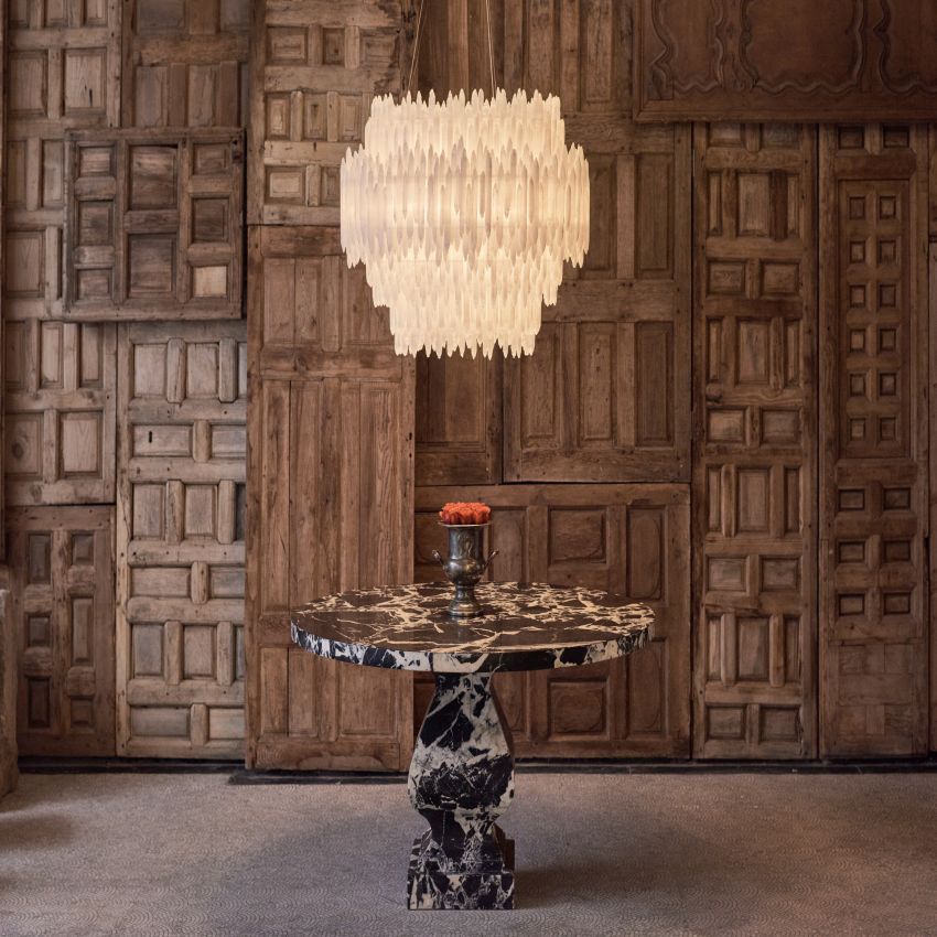 Selenite Round Chandelier - Cyran Lamps