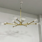 Sera Glass Globe Chandelier 36"47"59" - Cyran Lamps