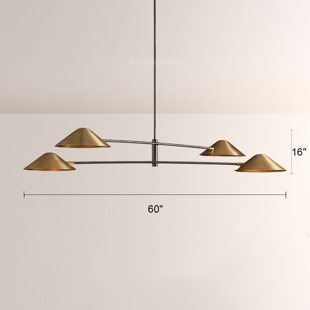 Simms 4 - Light Linear Chandelier - Cyran Lamps