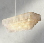 Siraue Clear Glass Rectangular Chandelier 59" - Cyran Lamps