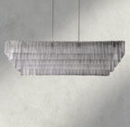 Siraue Clear Glass Rectangular Chandelier 59" - Cyran Lamps