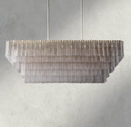 Siraue Clear Glass Rectangular Chandelier 59" - Cyran Lamps