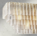 Siraue Clear Glass Rectangular Chandelier 59" - Cyran Lamps