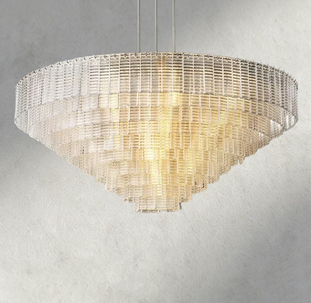 Siraue Clear Glass Round Chandelier 41", 52", 65" - Cyran Lamps