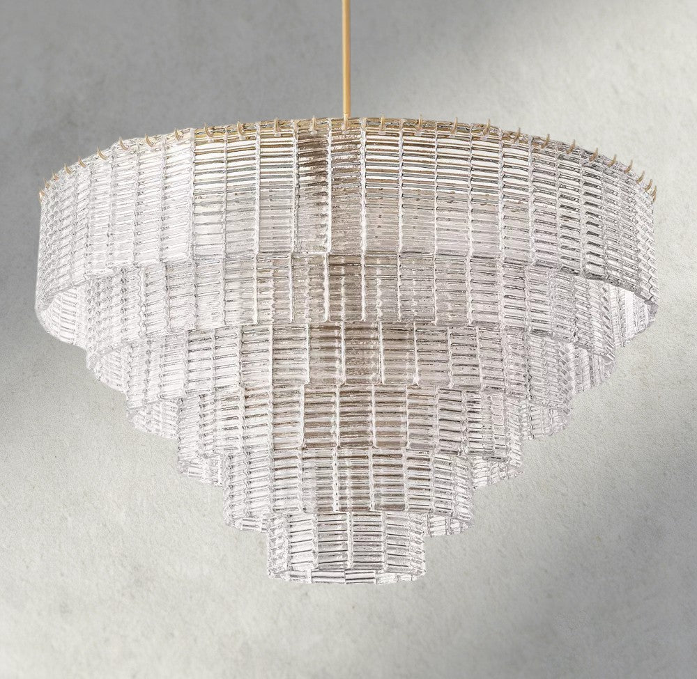 Siraue Clear Glass Round Chandelier 41", 52", 65" - Cyran Lamps
