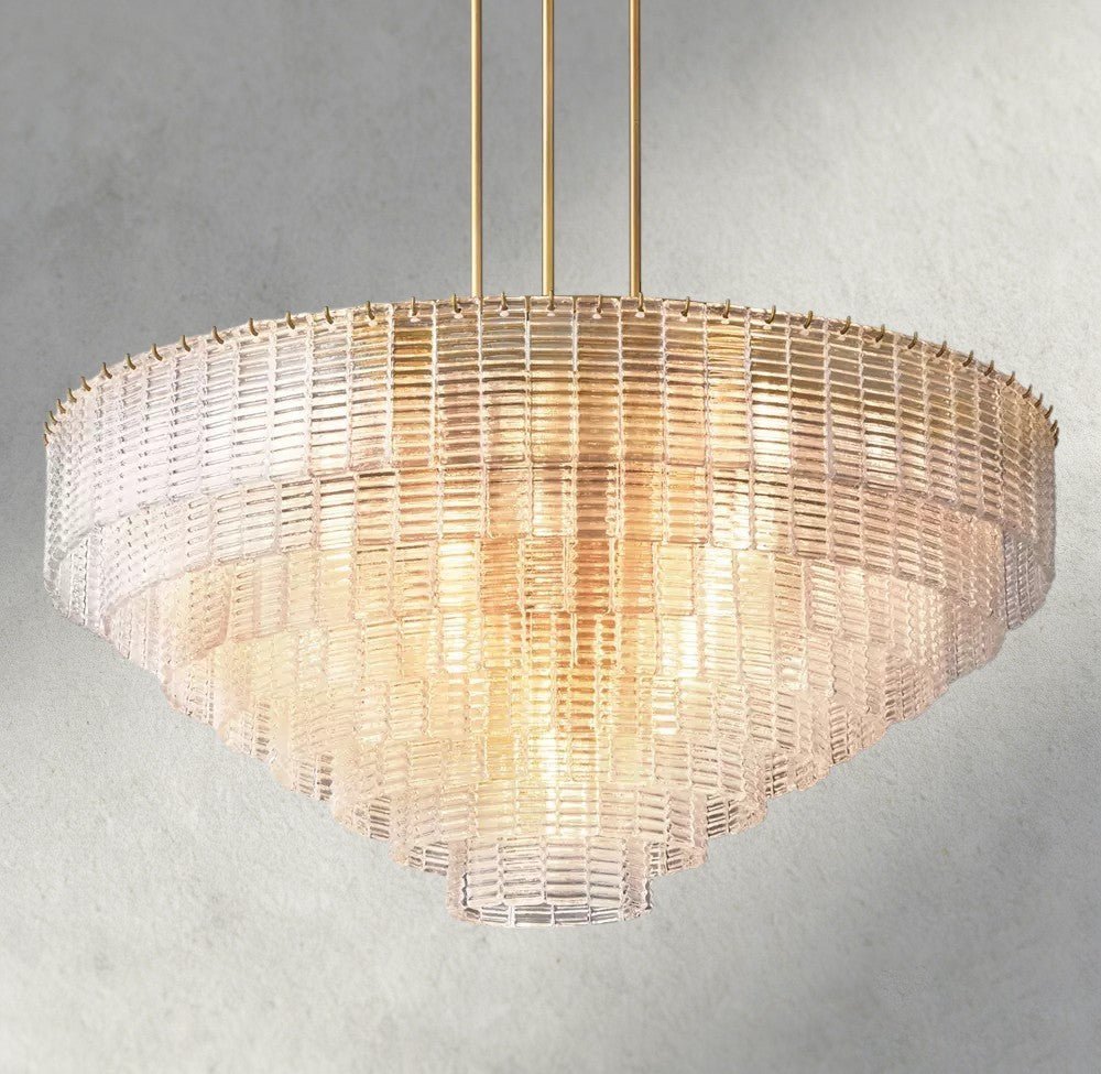 Siraue Clear Glass Round Chandelier 41", 52", 65" - Cyran Lamps