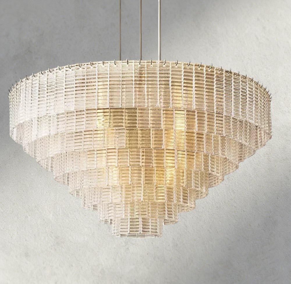 Siraue Clear Glass Round Chandelier 41", 52", 65" - Cyran Lamps