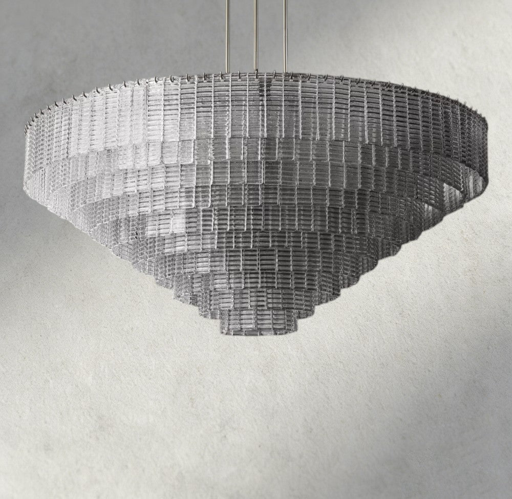 Siraue Clear Glass Round Chandelier 41", 52", 65" - Cyran Lamps