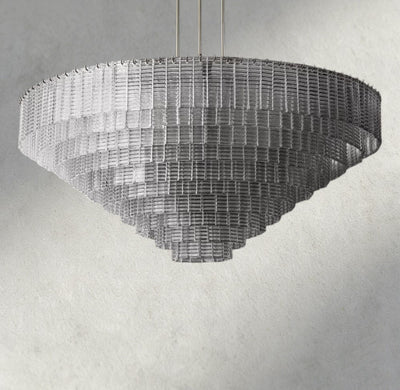 Siraue Clear Glass Round Chandelier 41", 52", 65" - Cyran Lamps