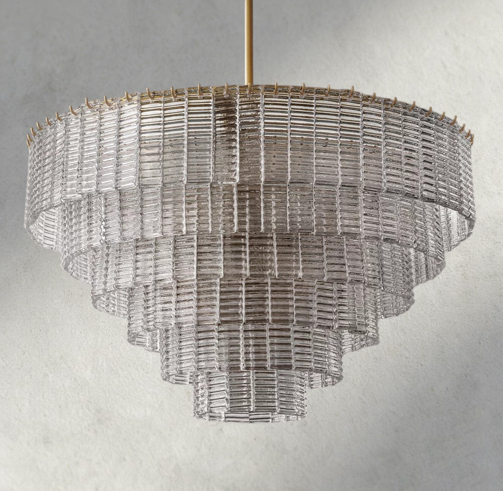 Siraue Clear Glass Round Chandelier 41", 52", 65" - Cyran Lamps