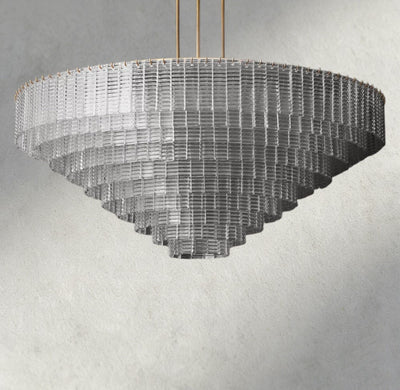Siraue Clear Glass Round Chandelier 41", 52", 65" - Cyran Lamps