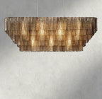 Siraue Smoke Glass Rectangular Chandelier 59", 77" - Cyran Lamps