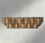Siraue Smoke Glass Rectangular Chandelier 59", 77" - Cyran Lamps