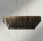 Siraue Smoke Glass Rectangular Chandelier 59", 77" - Cyran Lamps