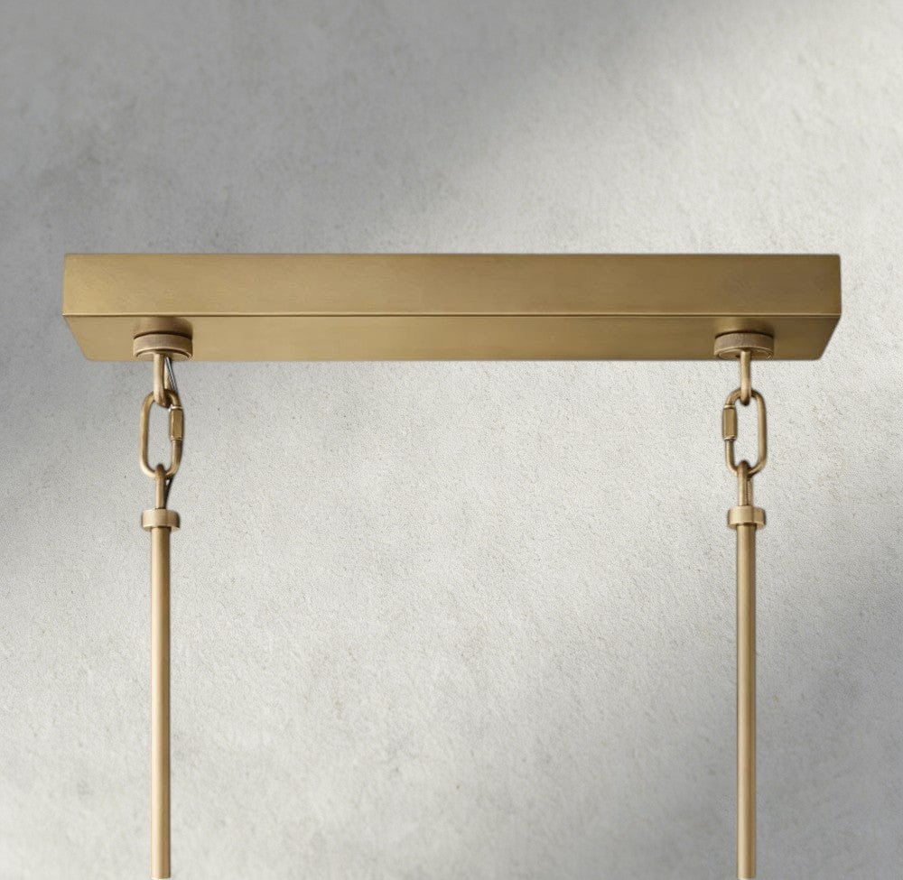 Siraue Smoke Glass Rectangular Chandelier 59", 77" - Cyran Lamps