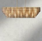 Siraue Smoke Glass Rectangular Chandelier 59", 77" - Cyran Lamps