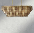 Siraue Smoke Glass Rectangular Chandelier 59", 77" - Cyran Lamps
