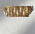 Siraue Smoke Glass Rectangular Chandelier 59", 77" - Cyran Lamps