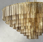 Siraue Smoke Glass Round Chandelier 41", 52", 65" - Cyran Lamps