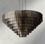 Siraue Smoke Glass Round Chandelier 41", 52", 65" - Cyran Lamps