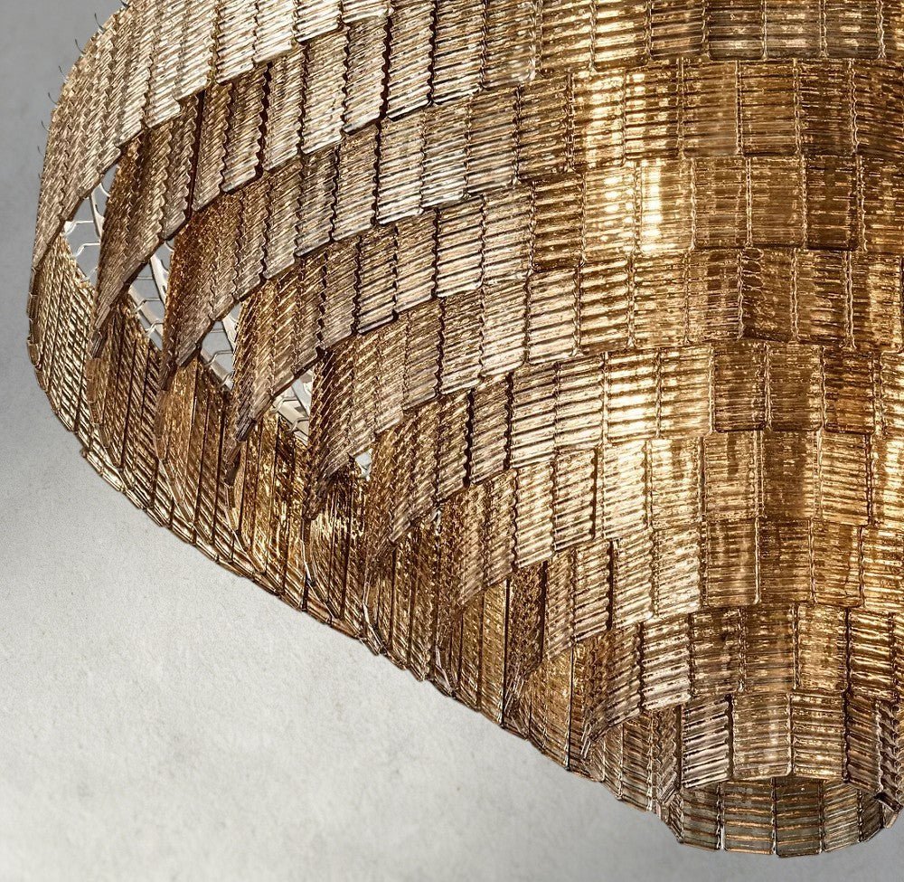 Siraue Smoke Glass Round Chandelier 41", 52", 65" - Cyran Lamps