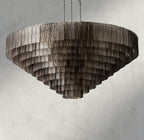 Siraue Smoke Glass Round Chandelier 41", 52", 65" - Cyran Lamps