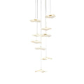 Small Acrylic Lotus Leaves LED Creative Modern Staircase Chandelier - Cyran Lamps